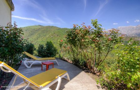 Gite n&deg;57842 Muracciole - Corse - G&icirc;te &agrave; Muracciole, centre Corse, Haute-Corse, labellis&eacute; G&icirc;tes de France : une terrasse