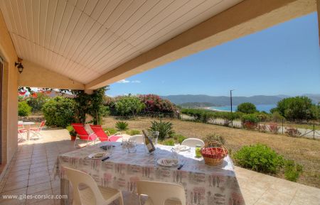 Gite n&deg;24271 Sagone - Corse - G&icirc;te &agrave; Sagone, La C&ocirc;te Ouest, Corse du Sud, labellis&eacute; G&icirc;tes de France : la terrasse