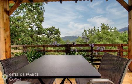 Gite n&deg;60202 Venaco - Corse - G&icirc;te &agrave; Venaco, Centre Corse, Haute Corse, labellis&eacute; G&icirc;tes de France : la terrasse