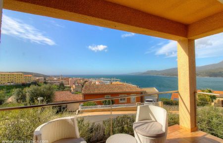 Gite n&deg;21442 Propriano - Corse - G&icirc;te &agrave; Propriano, Le grand Valinco, Corse du Sud, labellis&eacute; G&icirc;tes de France :la vue depuis la terrasse