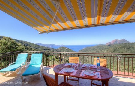 Gite n&deg;17522 Partinello - Corse - Gite &agrave; Partinello en Corse du Sud : la vue deppuis la terrasse