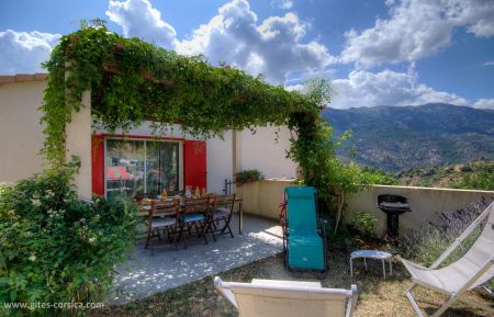 Gite n&deg;58451 Corscia - Corse - G&icirc;te &agrave; Corscia, Centre Corse, Haute-Corse, labellis&eacute; G&icirc;tes de France :  la terrasse