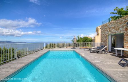 Gite n&deg;54022 Farinole - Corse - G&icirc;te &agrave; Farinole, Grand Bastia, Haute-corse, labellis&eacute; G&icirc;tes de France : la piscine
