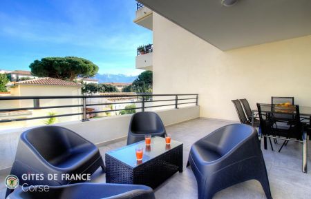 Gite n&deg;64631 Calvi - Corse - Gite &agrave; Calvi, Balagne, labellis&eacute; Gites de France : la terrasse