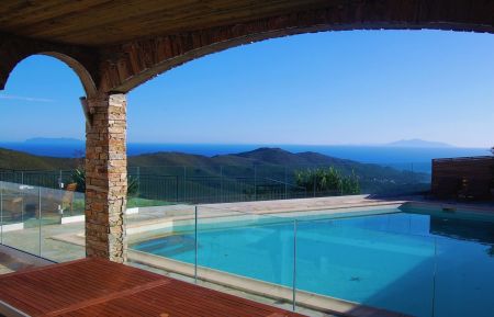 Gite n&deg;61102 Sisco - Corse - G&icirc;te &agrave; Sisco, le Grand Bastia, Haute-Corse, labellis&eacute; Gites de France : Piscine et vue mer