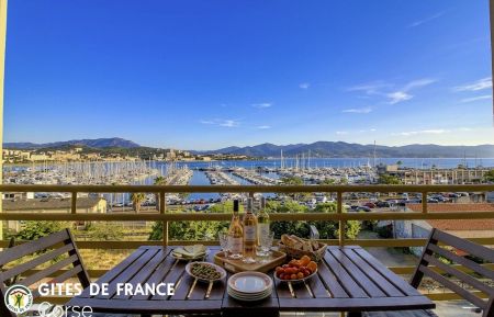 City Break No.28781 Ajaccio - Corse - Gite &agrave; Ajaccio, Corse du sud, labellis&eacute; G&icirc;tes de France : le balcon avec la vue