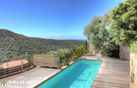 Gite n&deg;61433 Santa-Reparata-di-Balagna - Corse - G&icirc;te &agrave; Santa Reparata di Balagna, Balagne, Haute-Corse, labellis&eacute; G&icirc;tes de France : la piscine commune
