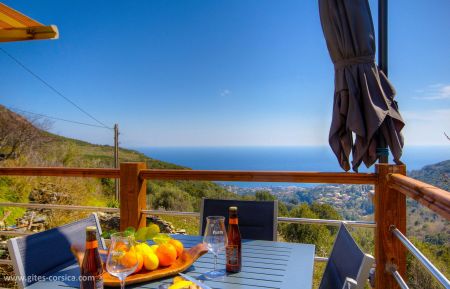 Gite n&deg;63251 Brando - Corse - G&icirc;te &agrave; Brando, Grand Bastia, Haute-Corse, labellis&eacute; Gites de France : la terrasse