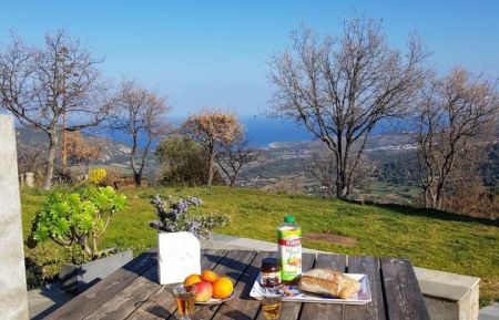 Gite n&deg;63161 Cateri - Corse - Terrasse ext&eacute;rieur, vue mer        