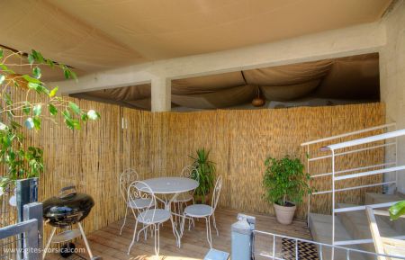 Gite n&deg;63262 San-Giuliano - Corse - G&icirc;te &agrave; San Giuliano, C&ocirc;te Orientale, Haute-Corse, labellis&eacute; G&icirc;tes de France : la terrasse